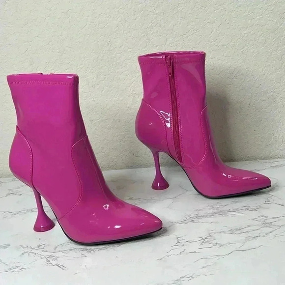 INC Womens Ibrina Faux Leather
Pointed Toe Ankle Boots Pink Size 5 - Picture 4 of 12